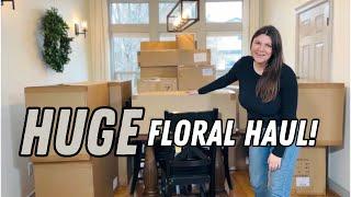 Huge Floral Unboxing! New Spring Florals. Behind the scenes of a full time wreath maker