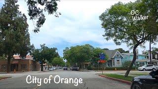 Driving around the City of Orange, California