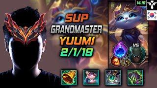 Yuumi Support Build Mikael's Blessing Arcane Comet - LOL KR GrandMaster Patch 14.18