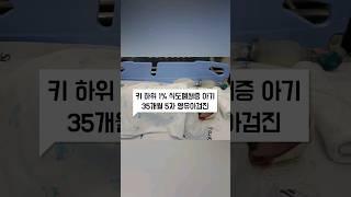 키 하위 1% 식도폐쇄증 아기 35개월 5차 영유아검진