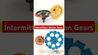  Intermittent Motion Gears #cad #automobile #3d #machine #intermittent #motion #gear #mechanical