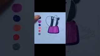 Zoe zebra tap color #shorts #art #drawing #fyp #peppapig