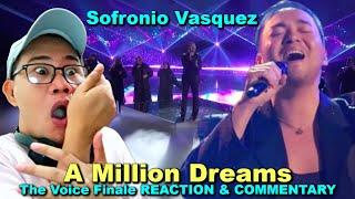 Sofronio Vasquez - A Million Dreams - The Voice Finale REACTION