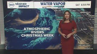 Atmospheric Rivers Christmas Week impacting travel.