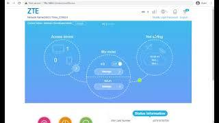 Web Admin Interface of the ZTE MC801A 5G Router