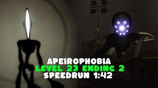 Roblox Apeirophobia Chapter 2 Level 23 [Ending 2] Speedrun 1:42 Solo