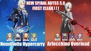 C1 Neuvillette Hypercarry & C0 Arlecchino Overload | NEW Spiral Abyss 5.0 | Genshin Impact