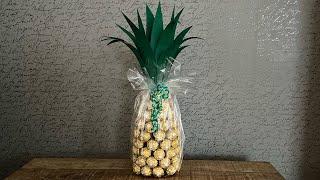  #geschenkverpackung Ananas #Besondere Verpackung #Ananasverpackung #ferrerorocher Verpackung 