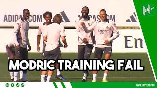 Mbappe LAUGHS at Modric after training FAIL!