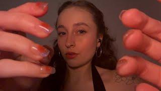 ASMR clicky trigger words and gentle whispers with circular motion visuals