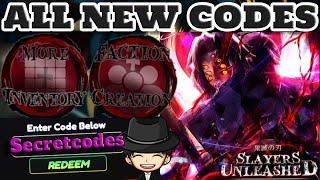 ALL *NEW* SLAYERS UNLEASHED CODES, SECRET CODES & EXP CODES (Slayers unleashed) ROBLOX