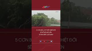 5 cơn bão, áp thấp nhiệt đới sẽ đổ bộ đất liền từ nay đến cuối năm #shorts | Truyền hình Hậu Giang
