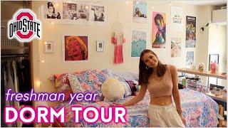 College Dorm Room Tour! freshman yr | ohio state university + dorm essentials!