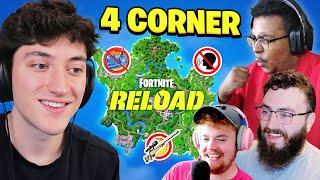 The 4 CORNER Challenge in Fortnite Reload!