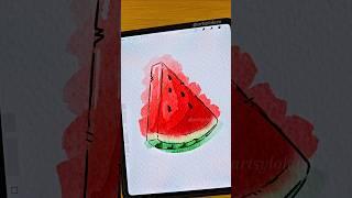 Easy Watermelon  #procreate #shorts #art #watercolor