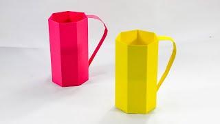 DIY Tall Paper Mug / Paper Crafts For School / Paper Craft / Easy origami paper cup / Origami