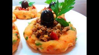 Новогоднее меню 2020.КАРТОФЕЛЬНЫЕ ГНЕЗДА  С МЯСОМ