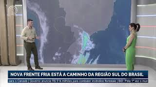 Nova frente fria está a caminho da região Sul do Brasil