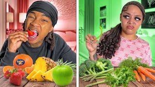 FRUITS   VS VEGETABLES   CHALLENGE W/ MY BOYFRIEND *MUST WATCH*