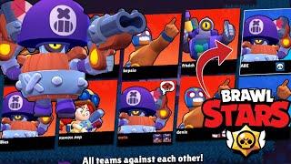 Brawl all teams against each other challenge with Darryl #1 Brawl stars showdown #brawlstars #darryl