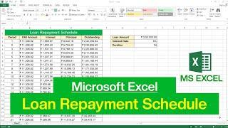 How to Create Loan EMI Calculator in Microsoft Excel | Loan Repayment Schedule in Excel