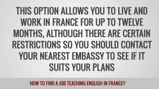 ITTT FAQs - How to find a job teaching English in France