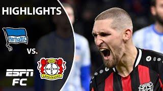 Bayer Leverkusen nets late goal to save point vs. Hertha Berlin | Bundesliga Highlights | ESPN FC