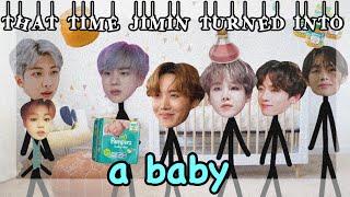 That time jimin turned into a baby//bts stick figures animation//