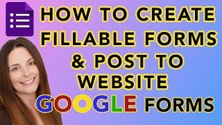 How To Create A Fillable Form In Google Forms - Post Form on A Website & Export Responses to Excel