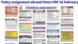 Overseas Assignment Abroad Times today PDF