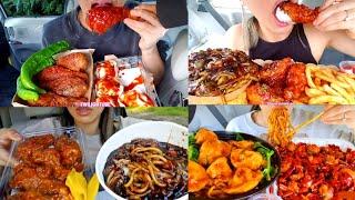 Twilight asmr SPICY JUNK FOOD compilation | Mukbang spicy eating | fast food 