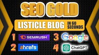 ‍ How to Become an SEO Expert in 2023 | Write 60 Second Listicle Blogs With Prompt Engineering AI