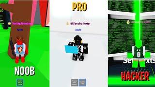 ROBLOX NOOB VS PRO VS HACKER IN TEXTING SIMULATOR!