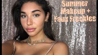 SUMMER MAKEUP ROUTINE + FAUX FRECKLES AND KKW COLLECTION! - Chantel Jeffries