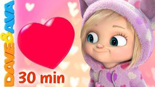 ️Skidamarink and More Baby Songs | Kids Songs & Nursery Rhymes by Dave and Ava | Valentine’s Day ️