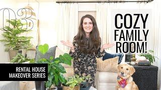 EXTREME Family Room Makeover ON A BUDGET | How to Hang a Gallery Wall, DIY Pedestals, COZY DECOR