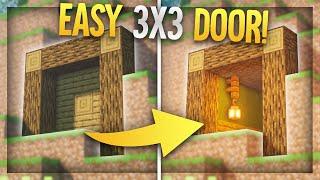 How to Make a 3x3 PISTON DOOR in Minecraft 1.16 (Two-way, Easy)