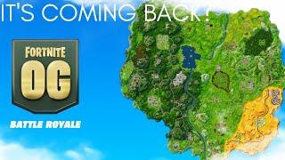 Fortnite Chapter 1 Returns In December...