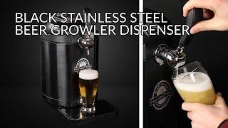 CBD5BS | HomeCraft Black Stainless Steel Beer Growler Dispenser