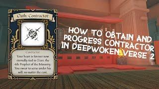 How to Obtain & Progress Contractor | Deepwoken Verse 2