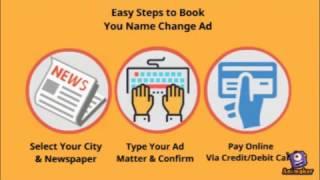 Bookmyad.com | Name Change Advertisement in Newspaper |