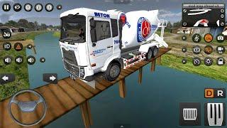 NYUNGSEB KE SUNGAI MOBIL TRUK OLENG MOBIL MOLEN MIXER MEMBAWA SEMEN COR TIGA RODA MOBIL SIMULATOR.