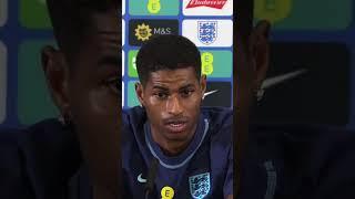 Marcus Rashford's view on transfer gossip during England's camp #football #shorts #manchesterunited