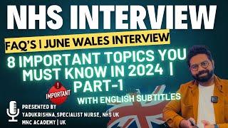 LATEST NHS INTERVIEW MOCK QUESTIONS| 8 TOP INTERVIEW TOPICS WITH ANSWERS PART1 | ENG Subtitles