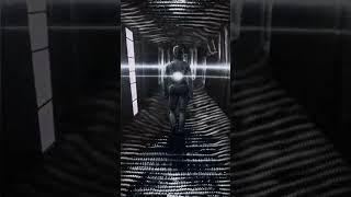 Robot walking in Space & Time tunnel #visual #trip #chill #psychedelic #visuals #relax #aigenerated