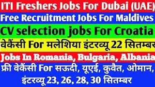 CV selection jobs for Europe | Free requirements for gulf countries