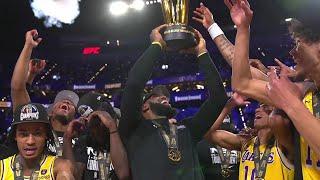 Lakers In-Season Tournament Trophy & LeBron James MVP Presentation 