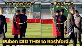 Ruben Amorim TEASED Rashford in training seems want Rashford to score more, look at his reaction...