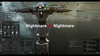 EVE online, solo Nightmare VS Nightmare, 1v1 pvp.