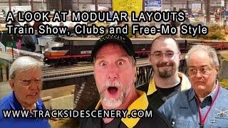 A look at train show Free-mo and club modular model railroad layouts